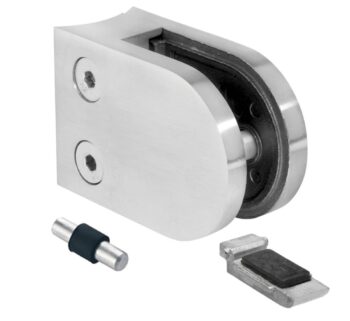 Klaasikinnitus klaasile 6-12,76mm; ümarale ja kandilisele profiilile, tugiplaadiga - Image 4
