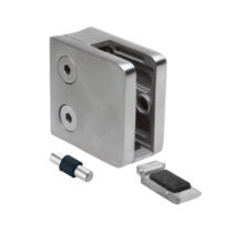 Klaasikinnitus 45k2, klaasile 6-10,76mm, kinnitus 42,4mm profiilile, AISI 304, POLEER