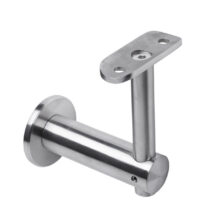 Käsipuu hoidja seinale, käsipuule 42,4mm, plaat 50mm, kaldenurk fikseeritud, kõrgus reguleeritav, roostevaba, AISI304, Satiin