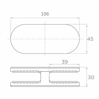 Klaasikinnitus klaasile 6-12,76mm; klaasi omavaheliseks ühenduseks, ümar - Image 10