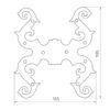 Dekoratiiv uksehing, L=165, H=184, pinnakatetta - Image 2