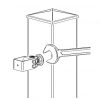 Hing M18 ilma keevituseta kinnitused, kiirkinnitus postile ja kinnitus 40*40mm raamile, galv. - Image 2