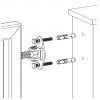 Hing M18 ankruplaadiga, keevitatav puks raamile, ovaalne plaat 100*60mm, tsink - Image 2