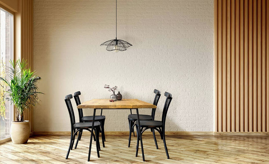 Tugev terasest lauajalg minimalistliku disainiga