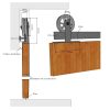 (SE)Liugukse tarvikute komplekt, pealt kinnitusega - suure rattaga, L=2000mm, värvitud (MUST) - Image 5