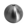 Ümarvarda alguse/lõpu kuul, keermega M8, väline diam. 50mm, paksema seinaga, seest tühi, AISI 304, Satiin