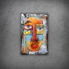 3D seinakunst CUBISM, H900 * 600mm, taasakasutatud metall