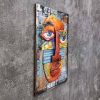3D seinakunst CUBISM, H900 * 600mm, taasakasutatud metall - Image 3