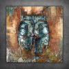 3D seinakunst JEANS 2, H1000 * 1000mm, taasakasutatud metall
