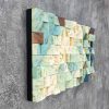 3D seinakunst MOSAIIK 7, H550 * 1030mm, taaskasutatud metall + puit - Image 2