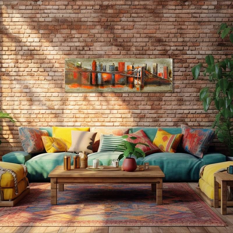 3D seinakunst Brooklyni sild taaskasutatud terasest