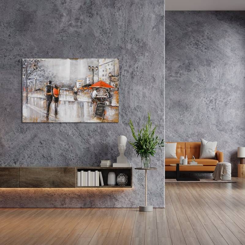 3D seinakunst Allee taaskasutatud terasest