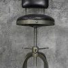 Baaripukk INDUSTRIAL 4, istumis osa reguleeritav 830-1120mm, nahaga kaetud, metall lakitud - Image 6