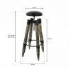 Baaripukk LOFTER BLACK TAP, istumis osa reguleeritav 750-950mm, mänd, nahk, metall värvitud mustaks - Image 8