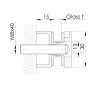 Punktkinnitus klaasile D=30mm; kinnitus siledale pinnale; klaasile 6-12,76mm, keere M8*40, roostevaba+RAL9004 (MUST) - Image 2
