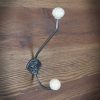 Riidenagi CERAMIK VALGE, metall, H190mm, värvus metall, pragulised keraamika nupud - Image 2