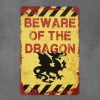 Dekoratiivne metallist silt "BEWARE OF THE DRAGON" 200*300mm