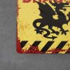 Dekoratiivne metallist silt "BEWARE OF THE DRAGON" 200*300mm - Image 4