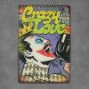 Dekoratiivne metallist silt "CRAZY LOVE" 300*200mm
