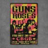 Dekoratiivne metallist silt "GUNS N’ROSES CBGB" 300*200mm