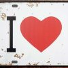 Dekoratiivne metallist silt "I LOVE BED" 150*300mm - Image 2