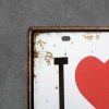 Dekoratiivne metallist silt "I LOVE BED" 150*300mm - Image 3