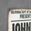 Dekoratiivne metallist silt "JOHNNY CASH RESTRICTION APPLY" 300*200mm - Image 3