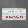 Dekoratiivne metallist silt "LIFE IS GOOD" 150*300mm