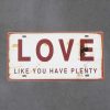 Dekoratiivne metallist silt "LOVE 3" 150*300mm