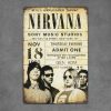 Dekoratiivne metallist silt "NIRVANA CONCERT" 300*200mm