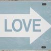 Dekoratiivne metallist silt "ONE LOVE" 150*300mm - Image 2