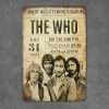 Dekoratiivne metallist silt "THE WHO CONCERT" 300*200mm