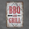 Dekoratiivne metallist silt "BBQ & GRILL" 200*300mm