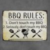 Dekoratiivne metallist silt "BBQ RULES" 200*300mm