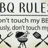 Dekoratiivne metallist silt "BBQ RULES" 200*300mm - Image 2