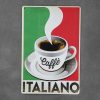 Dekoratiivne metallist silt "CAFFE ITALIANO" 200*300mm