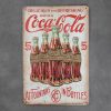 Dekoratiivne metallist silt "COCA-COLA BOTTLES" 200*300mm