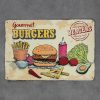 Dekoratiivne metallist silt "GOURMET BURGERS" 200*300mm