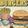 Dekoratiivne metallist silt "GOURMET BURGERS" 200*300mm - Image 2