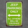 Dekoratiivne metallist silt "JEEP PARKING GREEN" 200*300mm