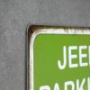 Dekoratiivne metallist silt "JEEP PARKING GREEN" 200*300mm - Image 3