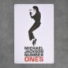 Dekoratiivne metallist silt "MICHAEL JACKSON NUMBER ONES" 200*300mm