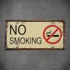 Dekoratiivne metallist silt "NO SMOKING 1" 310*160mm