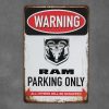 Dekoratiivne metallist silt "PARKING RAM" 200*300mm
