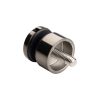 Punktkinnitus klaasile D=30/8mm; klaasile 6-12mm, keere M8*40, AISI 304, tume kroom, läikiv - Image 2