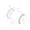 Punktkinnitus klaasile D=50/30mm; klaasile 8-21,52mm, keere M10*40, AISI 304, must, matt - Image 3