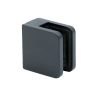 Klaasikinnitus klaasile 6-10,76mm; 45*45mm, kandilisele profiilile; AISI 304, RAL7016, tumehall