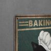 Dekoratiivne metallist silt "BAKING BECAUSE MURDER IS WRONG" 200*300mm - Image 3
