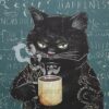 Dekoratiivne metallist silt "COFFEE BECAUSE MURDER IS WRONG" 200*300mm - Image 2