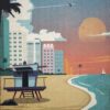 Dekoratiivne metallist silt "MIAMI BEACH" 200*300mm - Image 2